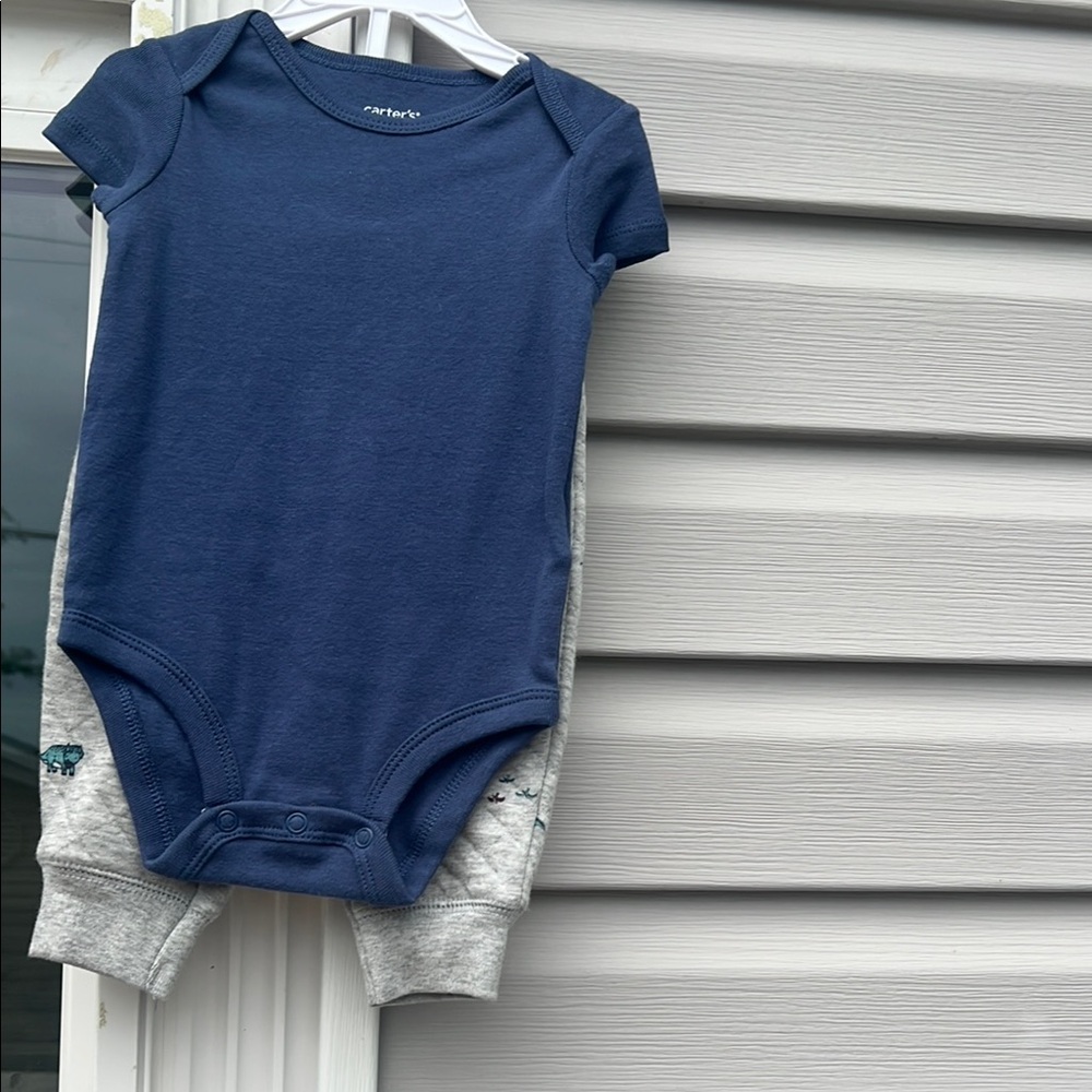NWOT Carter's Blue Bodysuit One Piece and pants